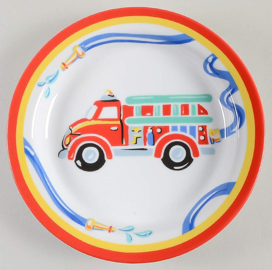 Fire Station-Red Child's Plate by Tiffany-1