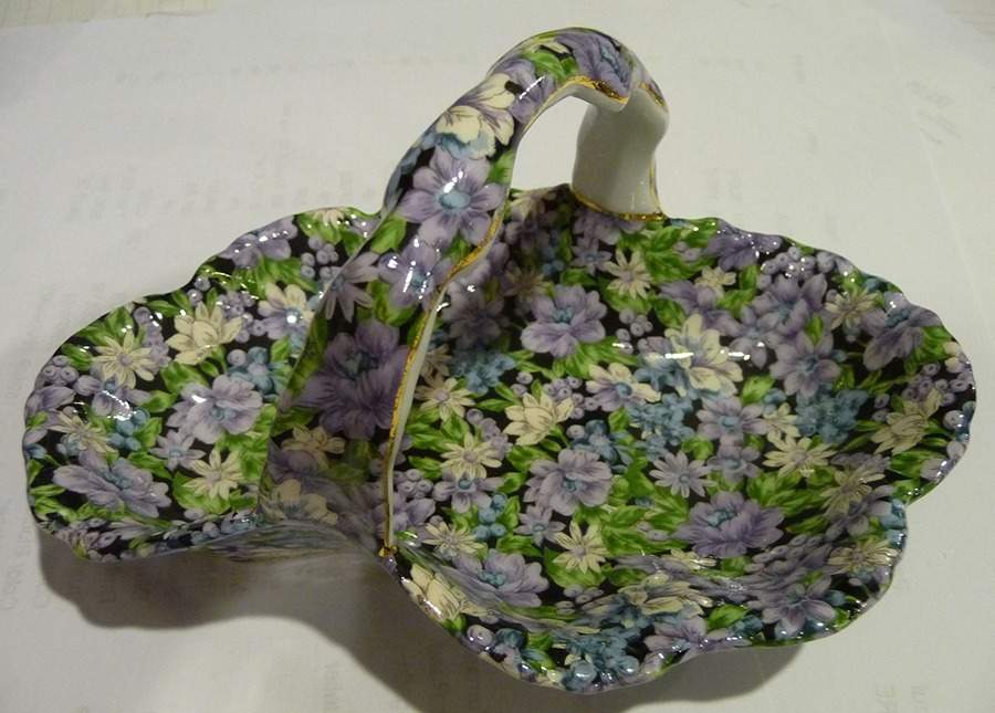 Mollie 6" Handled Basket by Two's Company-1