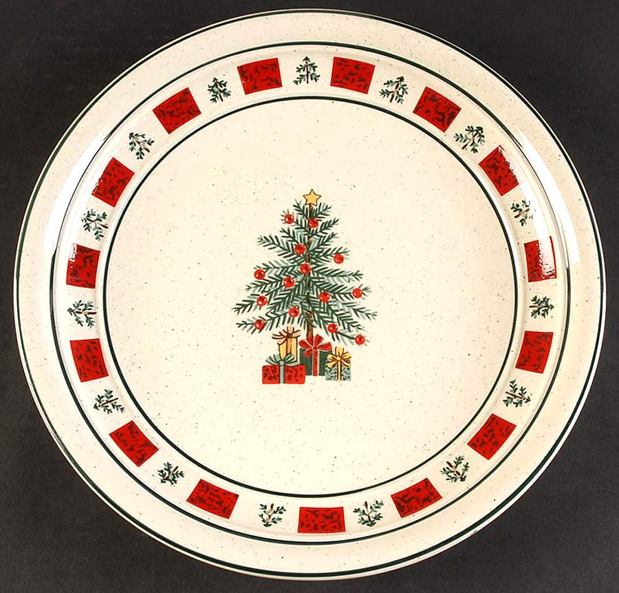 Christmas 12" Chop Plate (Round Platter) by Tienshan-1