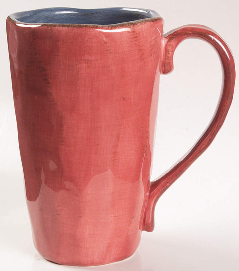 Gisella Cranberry Slate Blue Mug by Tabletops Unlimited-1