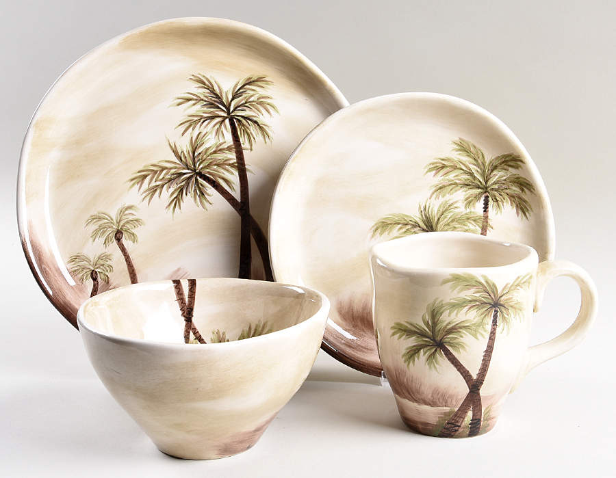 Bahamas Palm 4 Piece Place Setting by Tabletops Unlimited-1