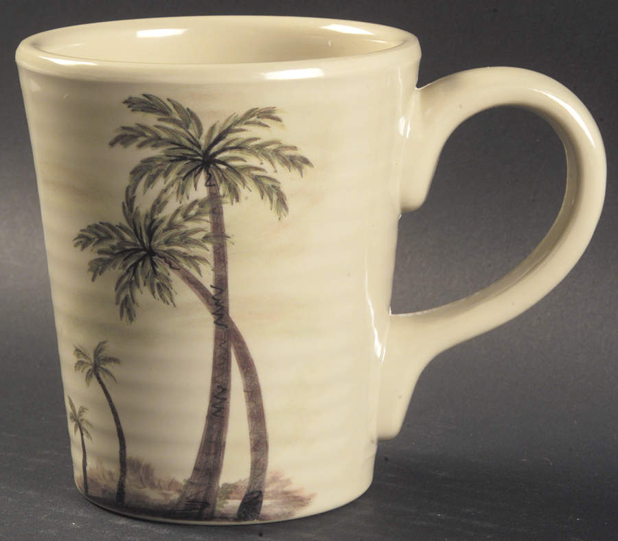 Bahamas Palm Plastic Mug by Tabletops Unlimited-1