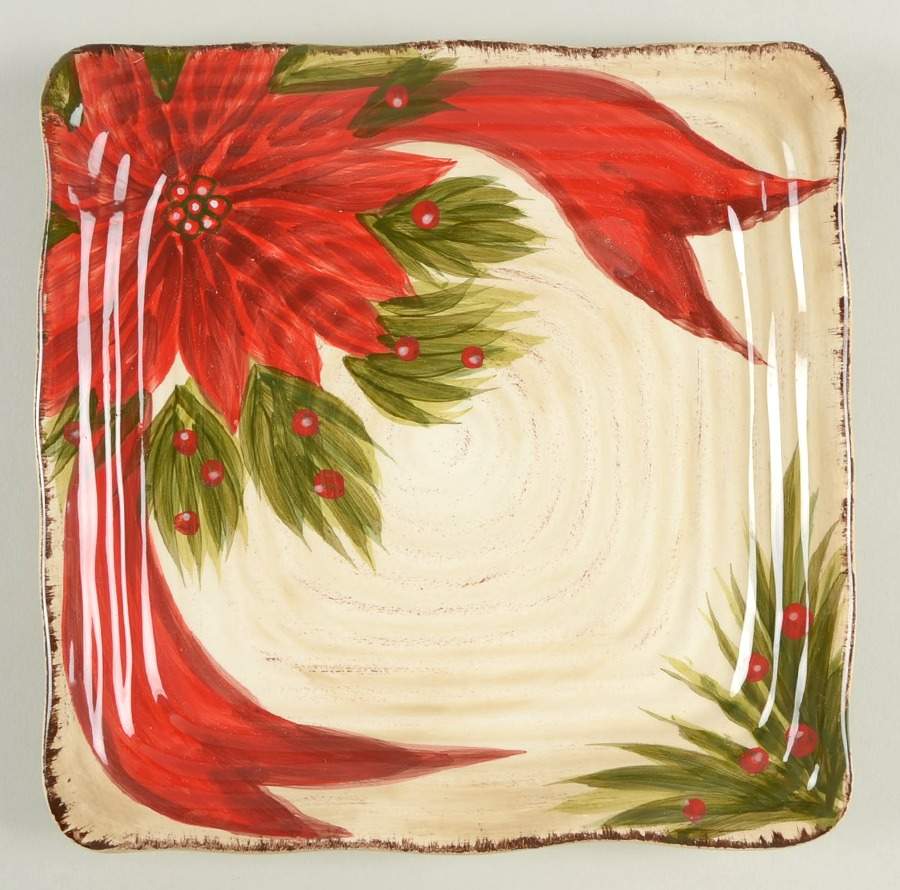 Christmas Carol Square Salad Plate by Tabletops Unlimited-1
