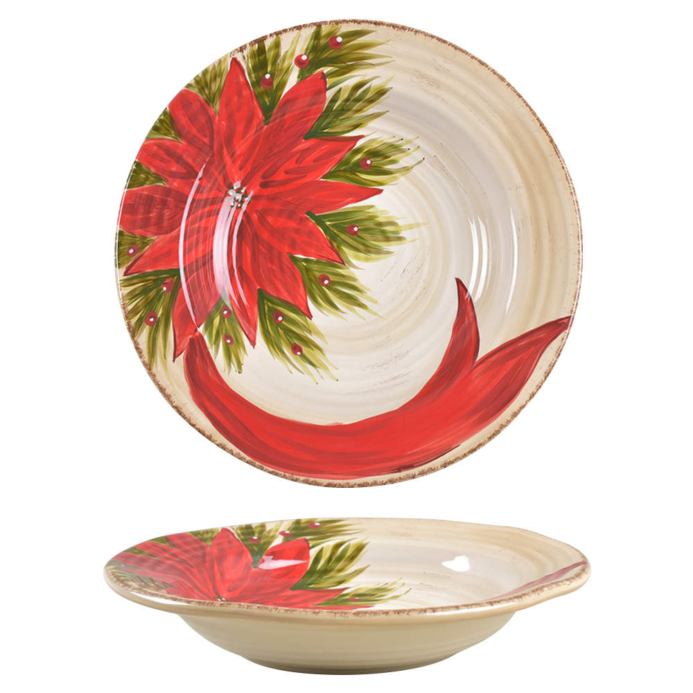 Christmas Carol Large Rim Soup Bowl by Tabletops Unlimited-1