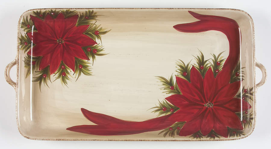 Christmas Carol 18" Rectangular Serving Platter by Tabletops Unlimited-1
