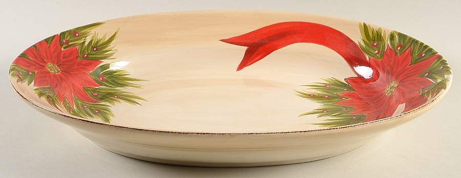 Christmas Carol 18" Oval Serving Platter by Tabletops Unlimited-1