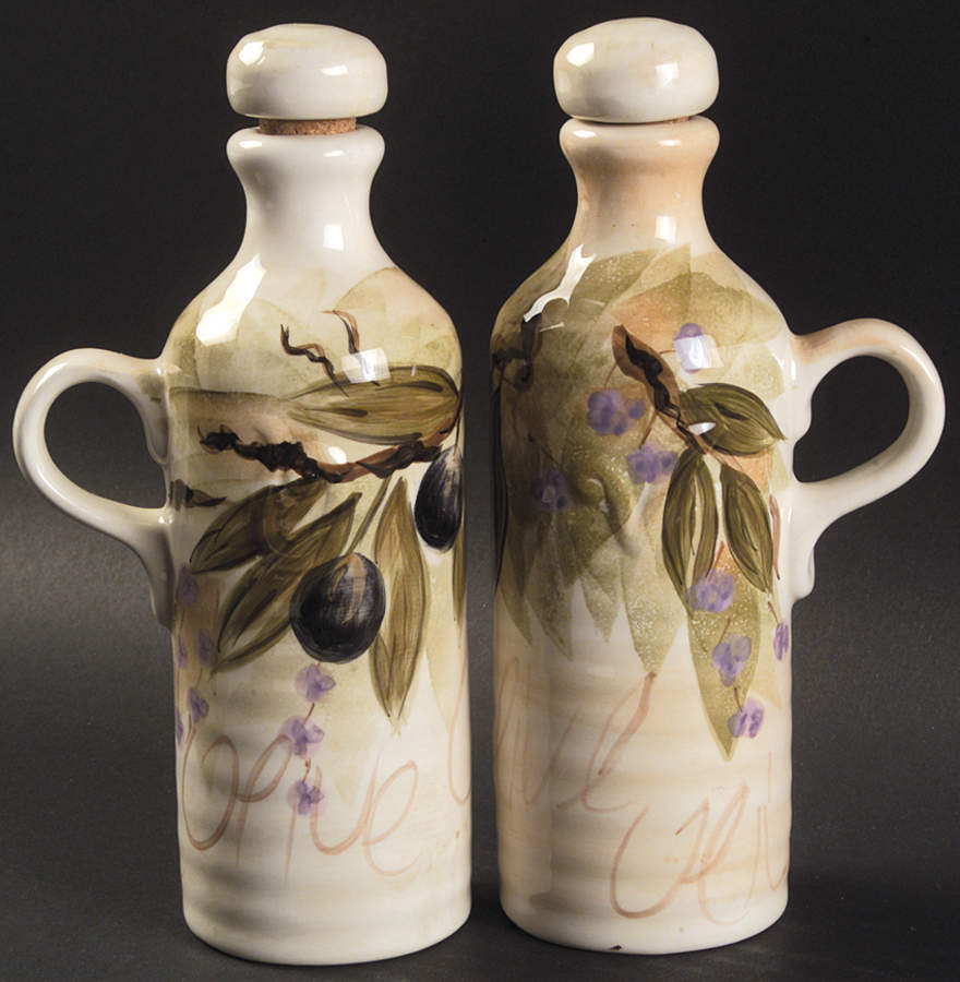 Olive Grove Vinegar and Oil Set with Stoppers by Tabletops Unlimited-1