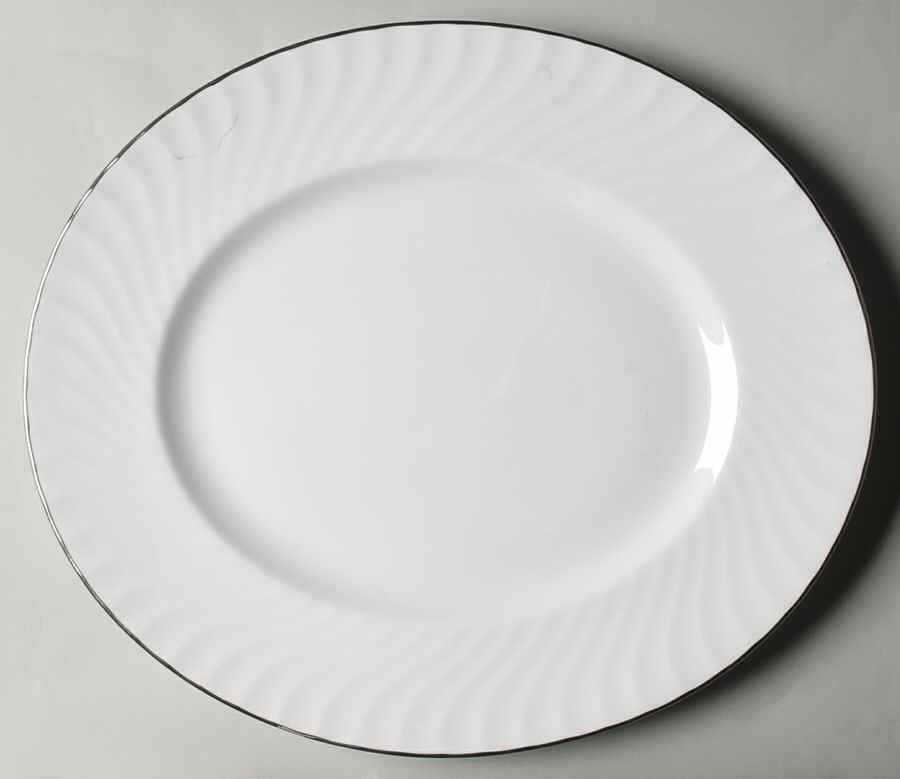 Cascade Platinum 15" Oval Serving Platter by Royal Limoges-1