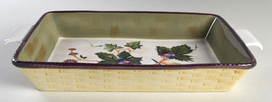 Claret (Grapes) 13"  Rectangular Baker by Tracy Porter-1