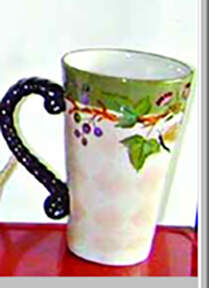 Claret (Grapes) Latte Mug by Tracy Porter-1
