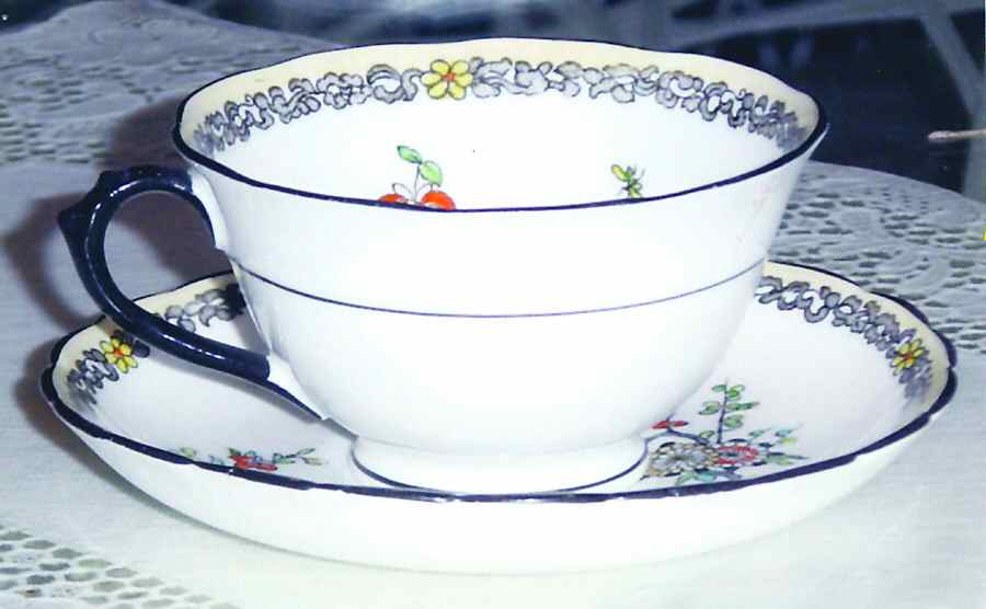 7764 Footed Cup & Saucer Set by Tuscan - Royal Tuscan-1