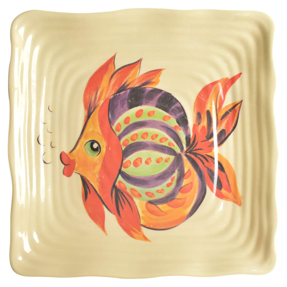 Under the Sea Square Melamine Dinner Plate by Tabletops Unlimited-1
