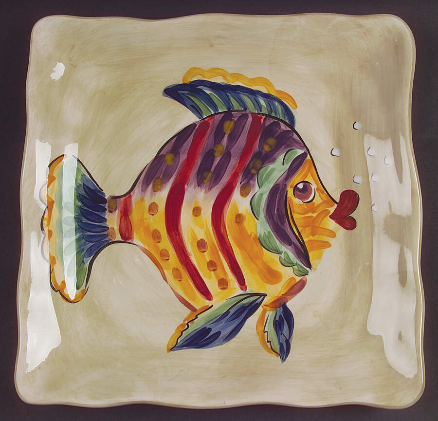 Under the Sea Square Dinner Plate by Tabletops Unlimited-1