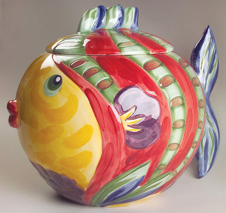 Under the Sea Cookie Jar & Lid by Tabletops Unlimited-1