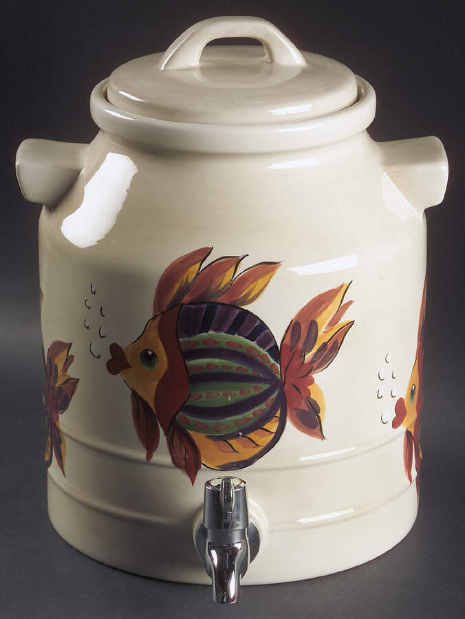 Under the Sea Beverage Crock & Lid by Tabletops Unlimited-1