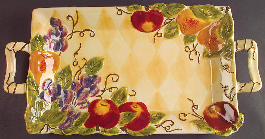 Harlequin Fruit 19" Rectangular Serving Platter by Tabletops Unlimited-1