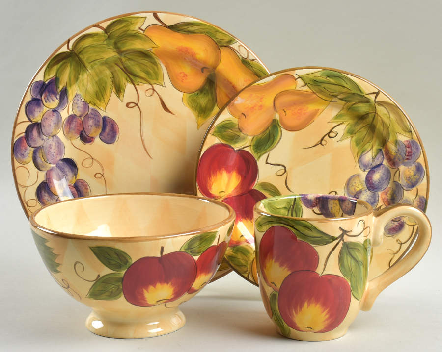 Harlequin Fruit 4 Piece Place Setting by Tabletops Unlimited-1