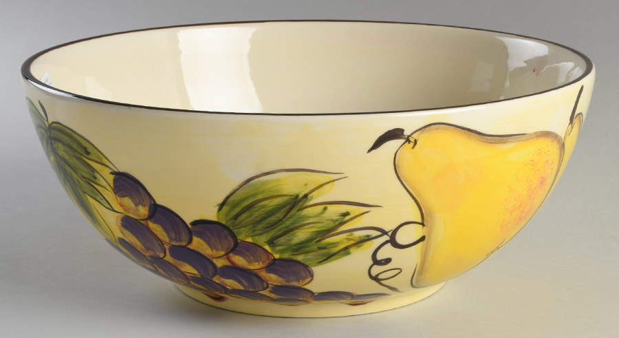 Harlequin Fruit 12" Round Serving Bowl by Tabletops Unlimited-1
