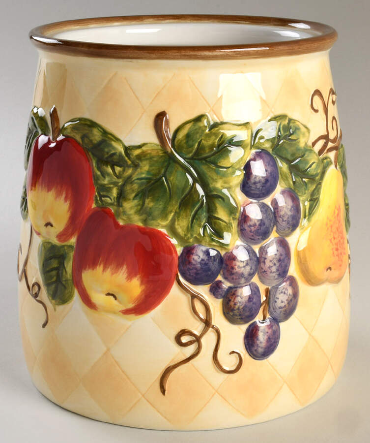Harlequin Fruit Extra Large Canister No Lid by Tabletops Unlimited-1