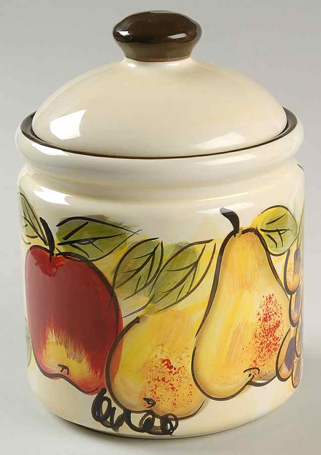 Harlequin Fruit Small Canister & Lid by Tabletops Unlimited-1