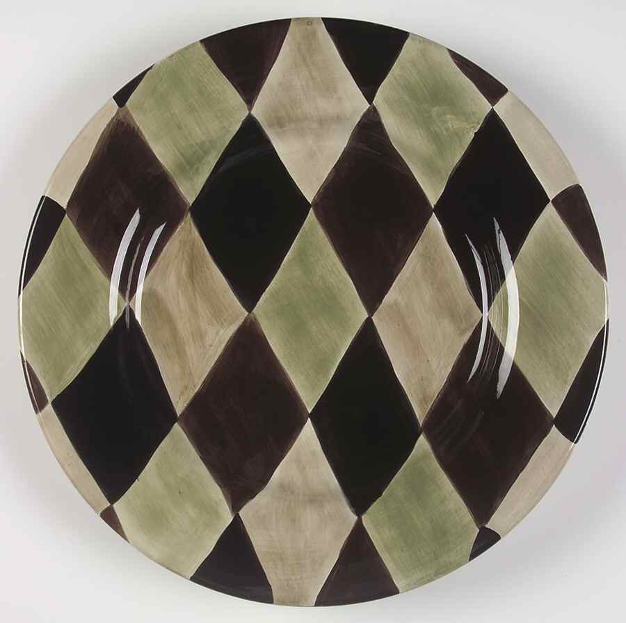 Harlequin Black Dinner Plate by Tabletops Unlimited-1