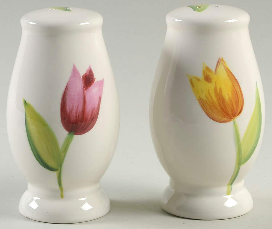 Spring Floral Salt & Pepper Set by Tabletops Unlimited-1