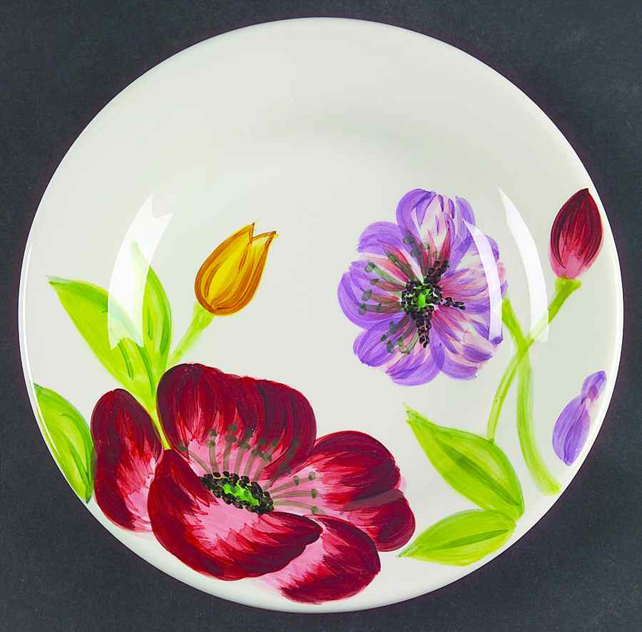 Spring Floral Salad Plate by Tabletops Unlimited-1