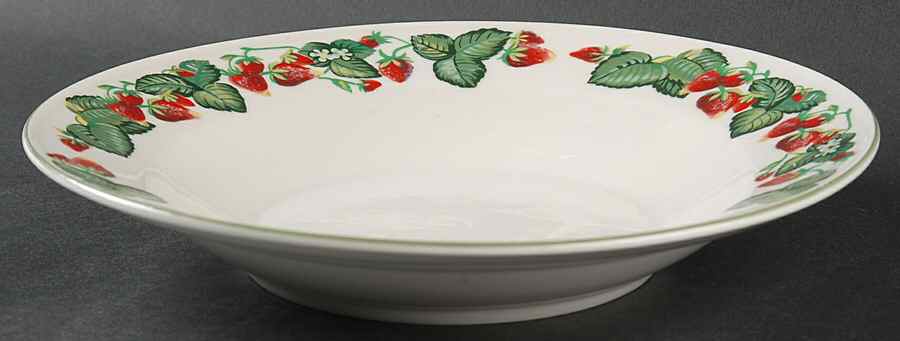 Very Strawberry Large Rim Soup Bowl by Tabletops Unlimited-1