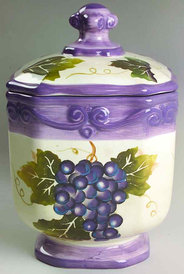 Merlot Large Canister & Lid by Tabletops Unlimited-1