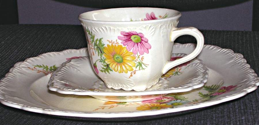 TST682 Flat Cup & Saucer Set by Taylor, Smith & Taylor (Ts&T)-1