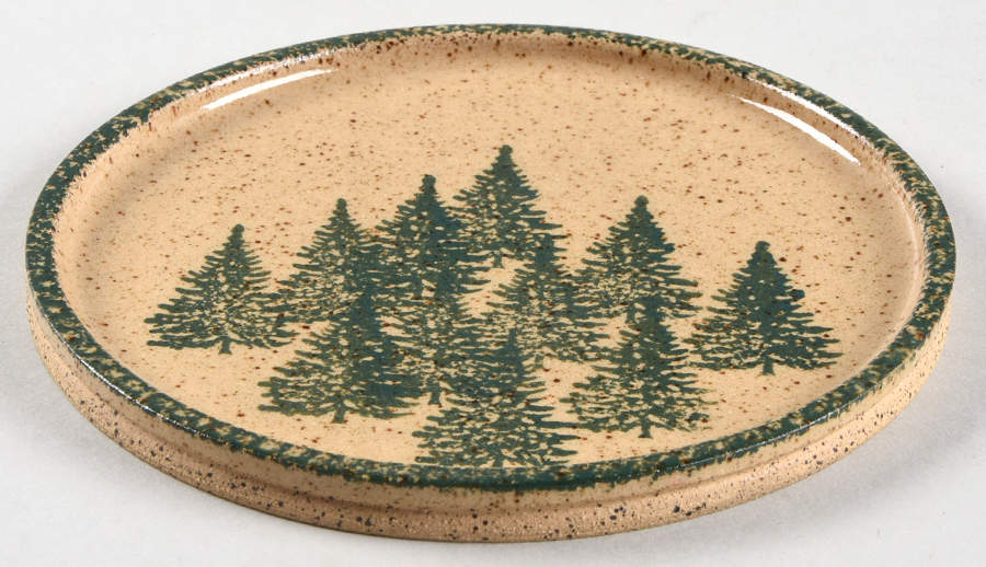 Winter Pines Brown (Made in Mold) Trivet by Three Rivers-1