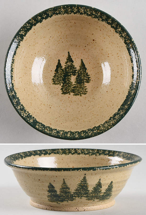 Winter Pines Brown (Made in Mold) Individual Salad Bowl by Three Rivers-1