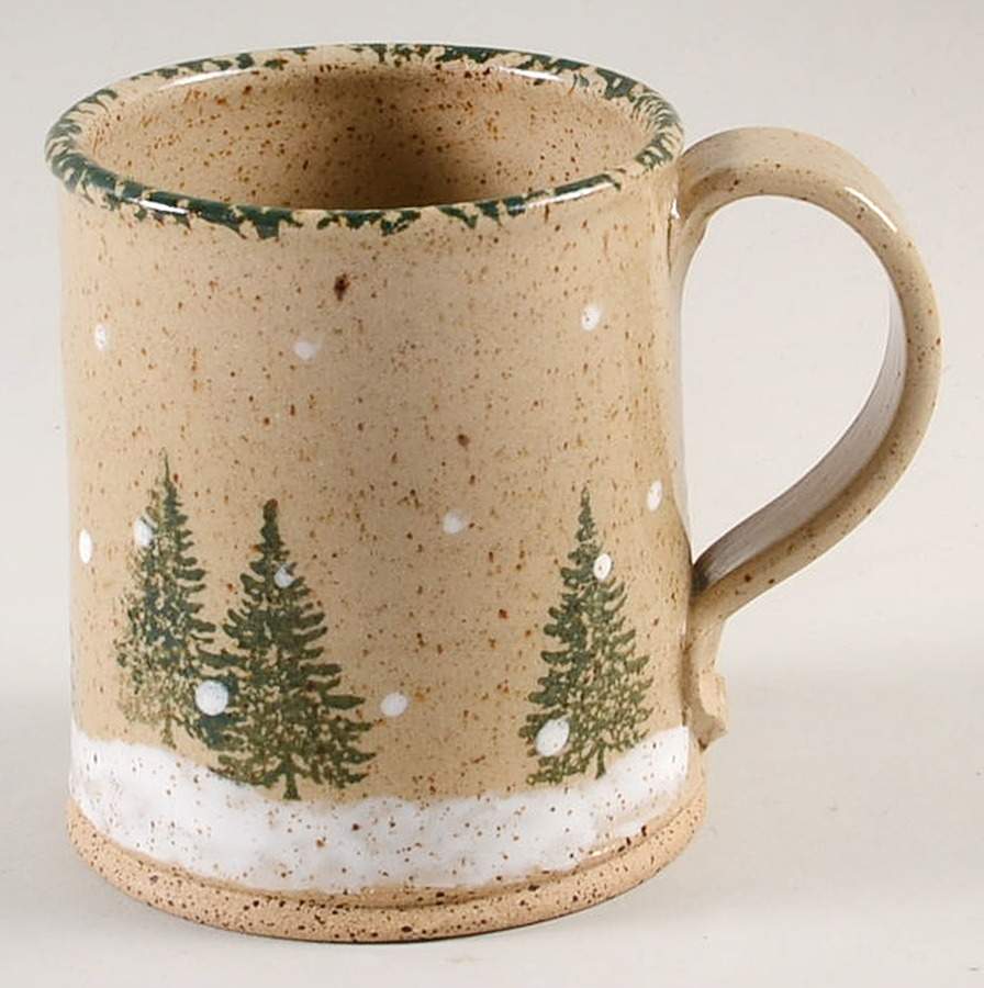 Winter Pines Brown (Made in Mold) Mug by Three Rivers-1