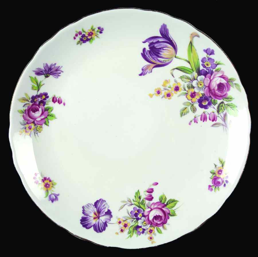 Montrose (Coupe, Light Pink Background) Salad Plate by Tuscan - Royal Tuscan-1