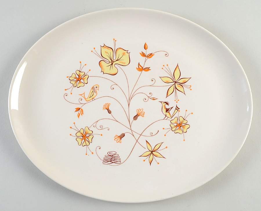 Happy Talk 13" Oval Serving Platter by Taylor, Smith & Taylor (Ts&T)-1