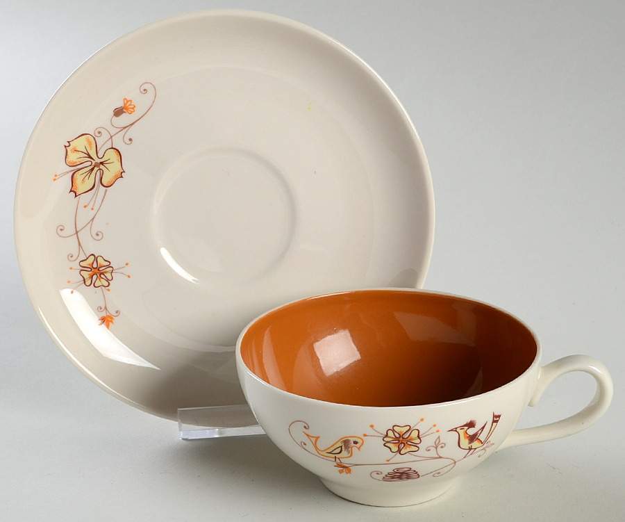 Happy Talk Flat Cup & Saucer Set by Taylor, Smith & Taylor (Ts&T)-1