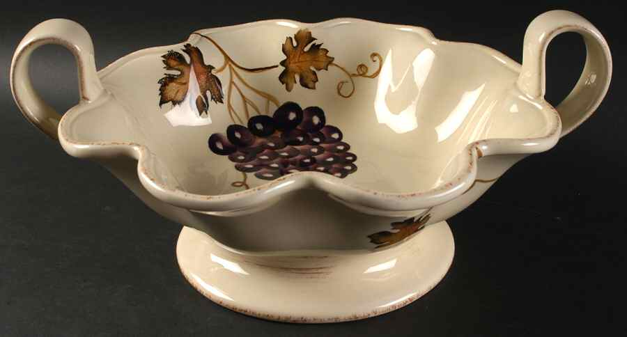 Villa Grande Round Handled Bowl by Tabletops Unlimited-1