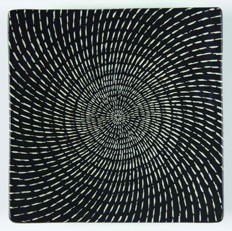 Celestial Coal Square Salad Plate by Tabletops Unlimited-1