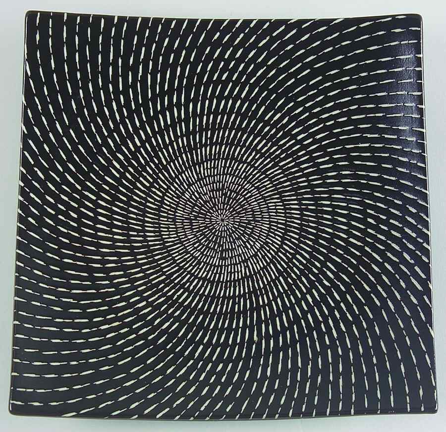 Celestial Coal Square Dinner Plate by Tabletops Unlimited-1