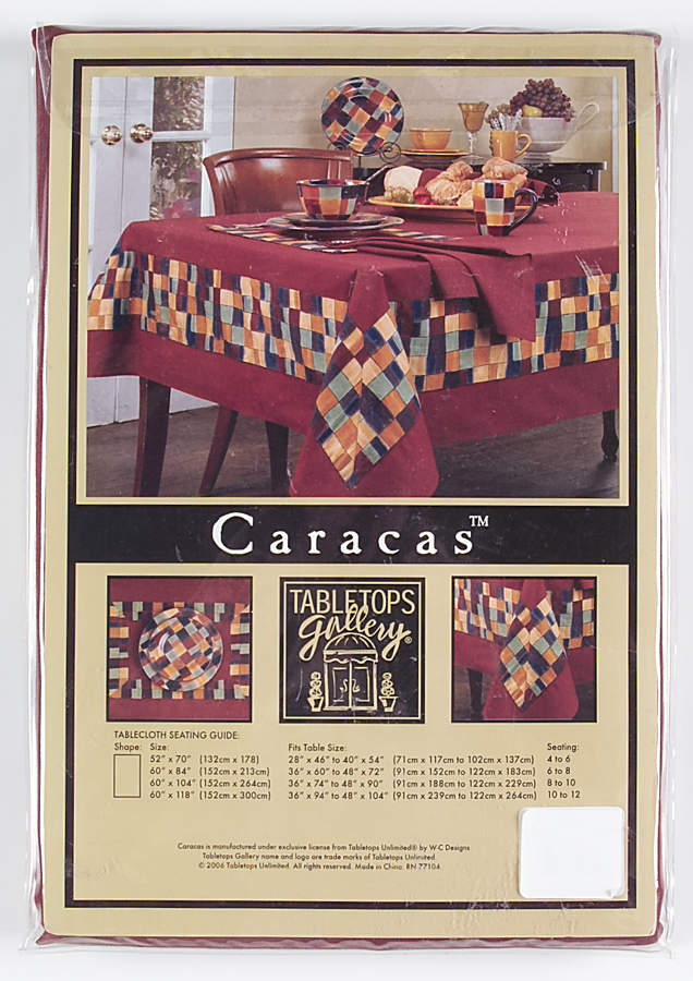 Caracas 52" x 70" Rectangular Tablecloth by Tabletops Unlimited-1