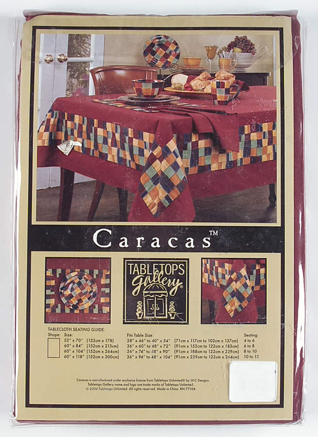 Caracas 60" x 118" Rectangular Tablecloth by Tabletops Unlimited-1