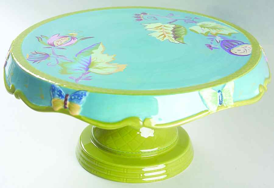 Lotus 11" Diameter Pedestal Cake Stand by Tracy Porter-1