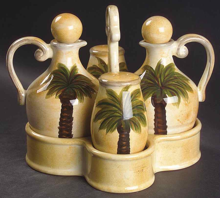 Bellagio (7 Piece) Cruet Set W/Holder (2 Cruets & Sap) by Tabletops Unlimited-1