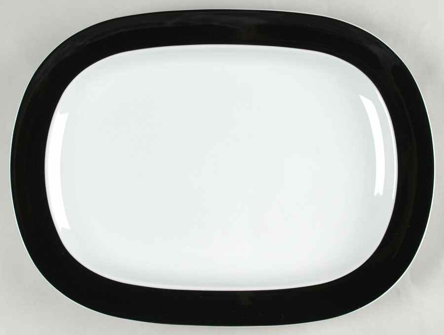 Vario Black 14" Oval Serving Platter by Thomas-1