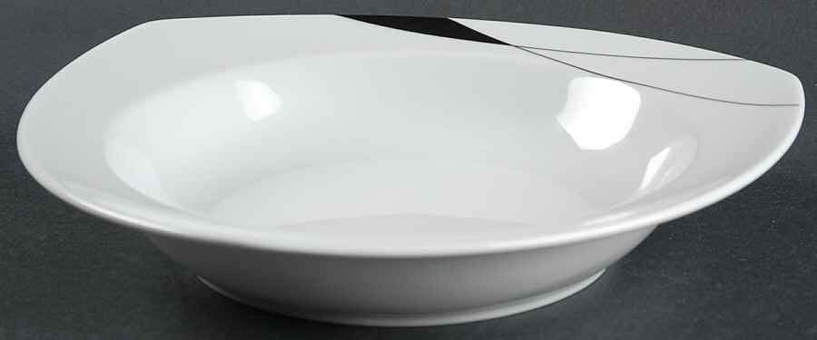 Triangle Black & White Triangular Soup Bowl by Thomas-1