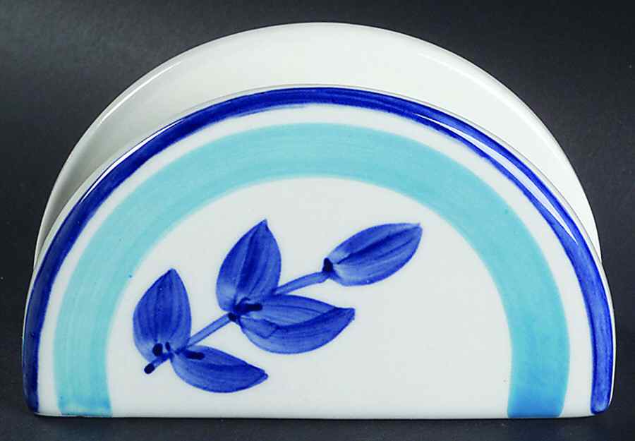 Autumn Blue Napkin Holder by Tabletops Unlimited-1