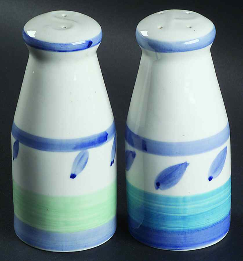 Autumn Blue Salt & Pepper Set by Tabletops Unlimited-1