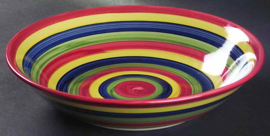 Swirl Multicolor 12" Pasta Serving Bowl by Tabletops Unlimited-1