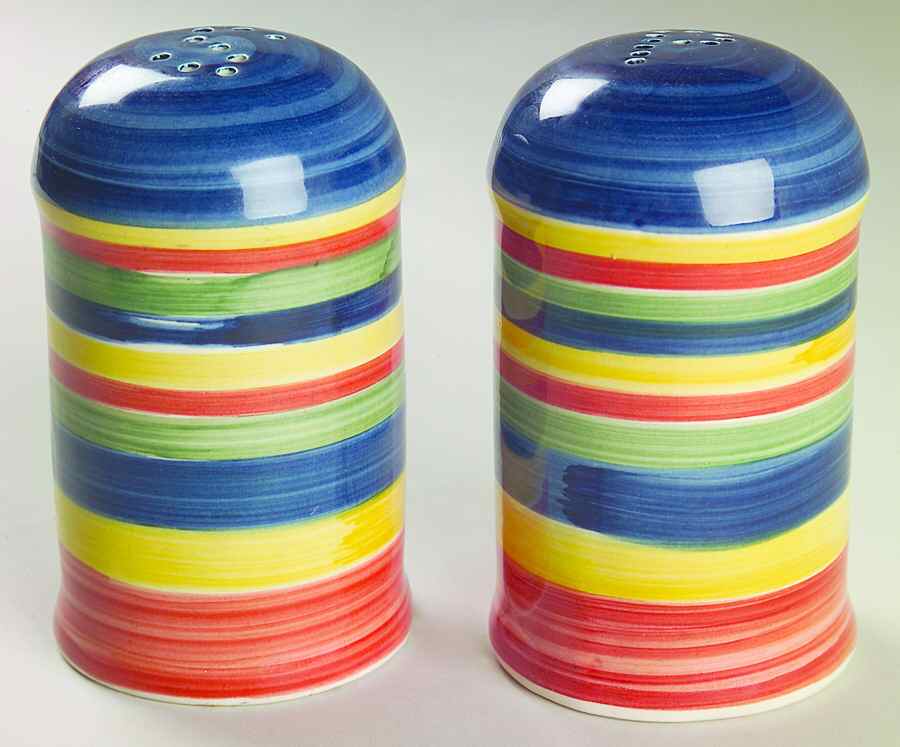 Swirl Multicolor Salt & Pepper Set by Tabletops Unlimited-1