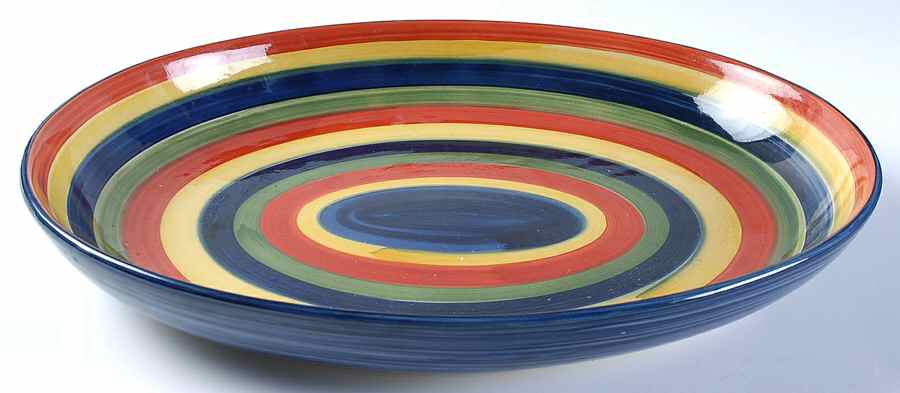 Swirl Multicolor 15" Oval Baker by Tabletops Unlimited-1